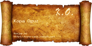 Kopa Oguz névjegykártya